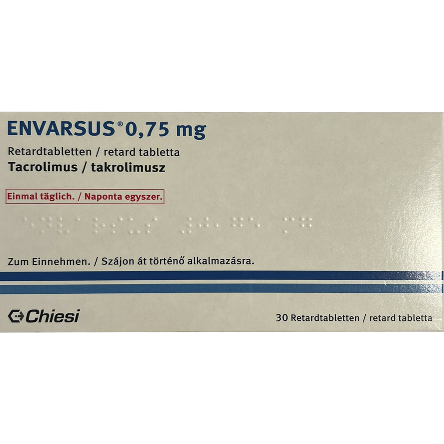 Енварсус таблетки пролонгированої дії по 0,75 мг 3 блістера по 10 шт